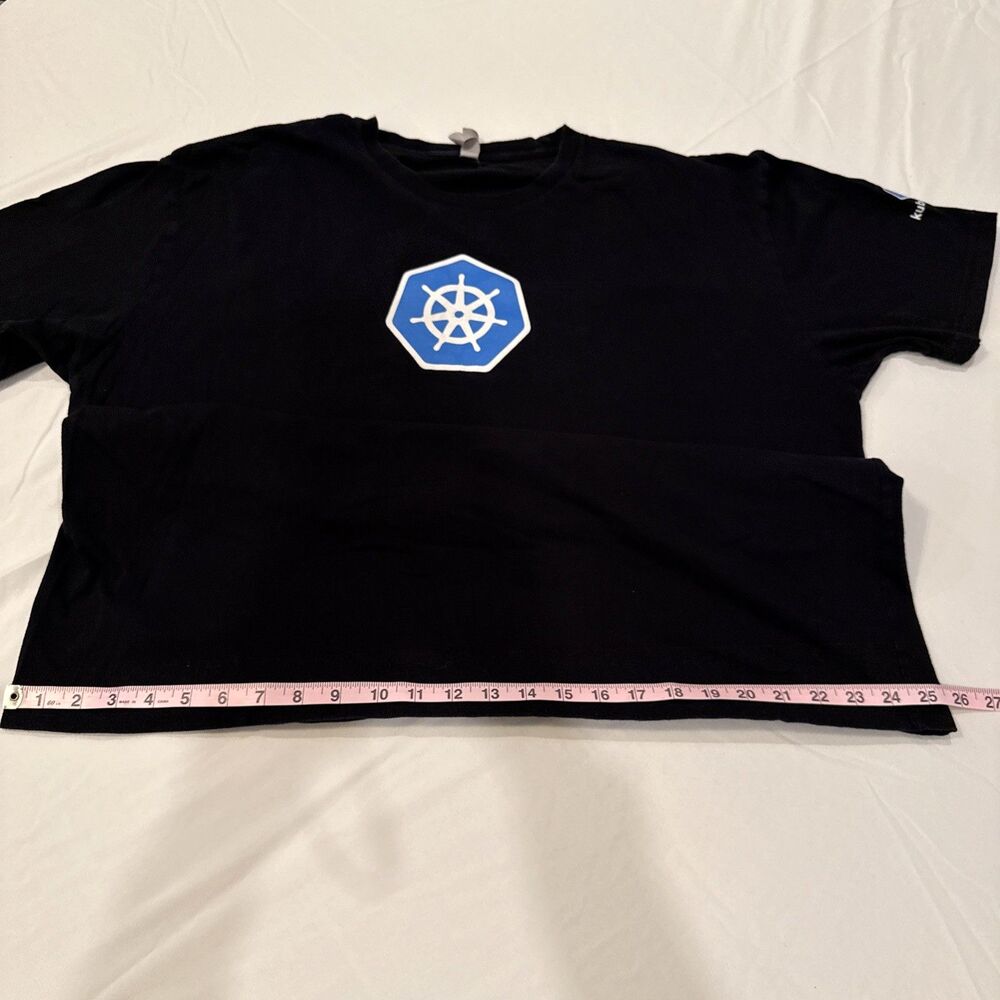 Kubernetes Mens XL Logo T-Shirt DevOps Cloud Native Tee Tech Black - Picture 7 of 7
